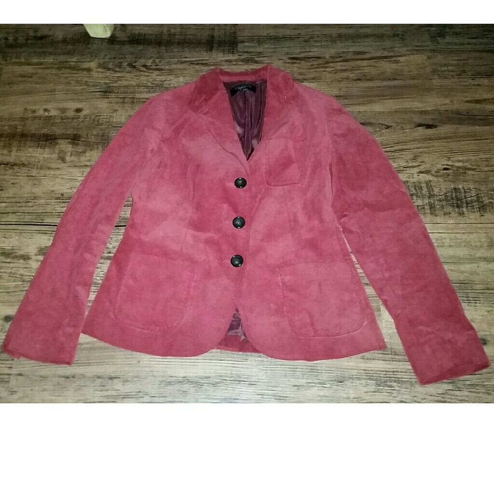 Talbots Petite Burgundy Corduroy Blazer Size 2P